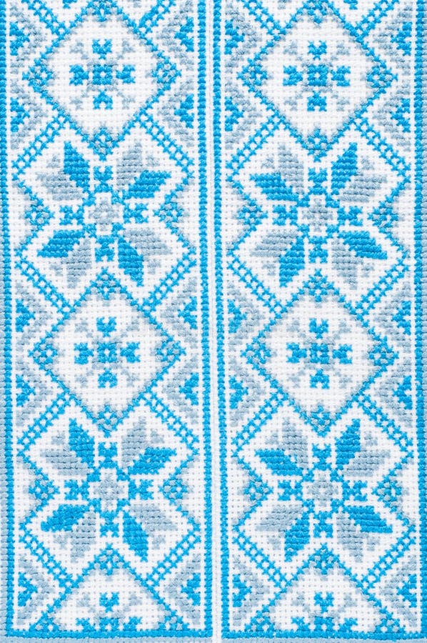 Ukrainian embroidery a fragment of male shirts.  stock photography
