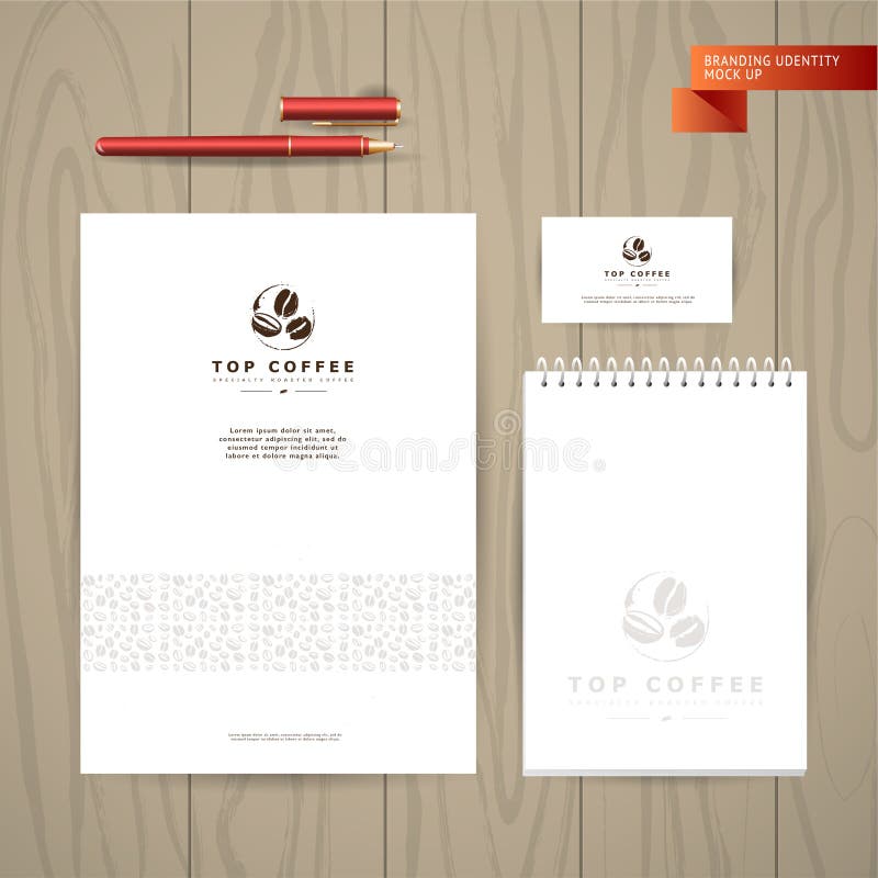 Vector collection of artistic cards with coffee emblems & logo, hand drawn coffee beans & seeds, textures & patterns. Coffee company shop insignia design royalty free illustration