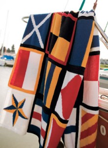 Nautical Blanket Intarsia Knitting Pattern