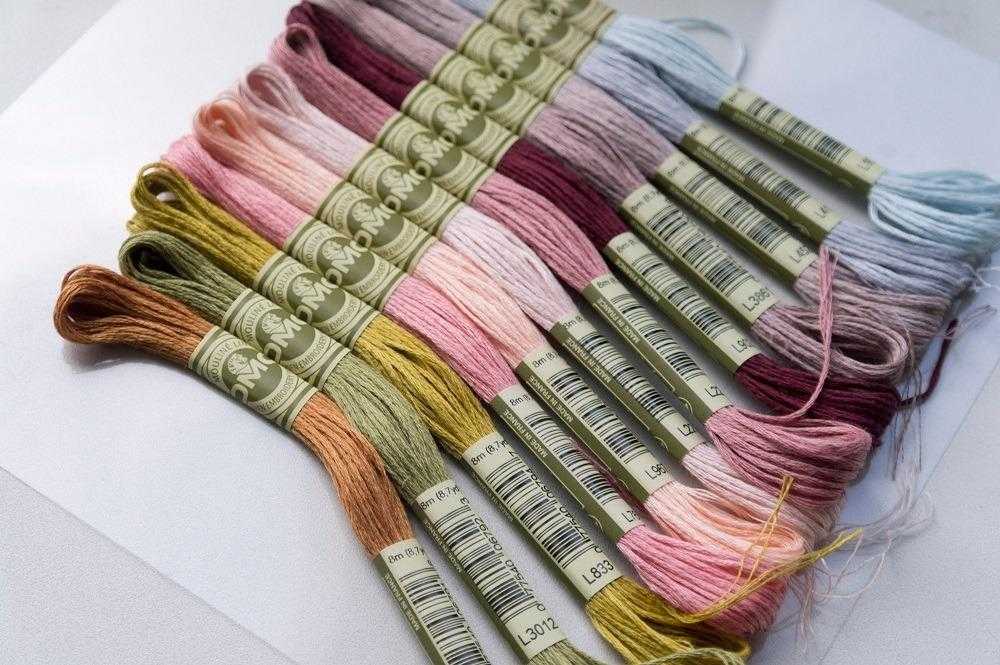 льняные нитки для вышивки