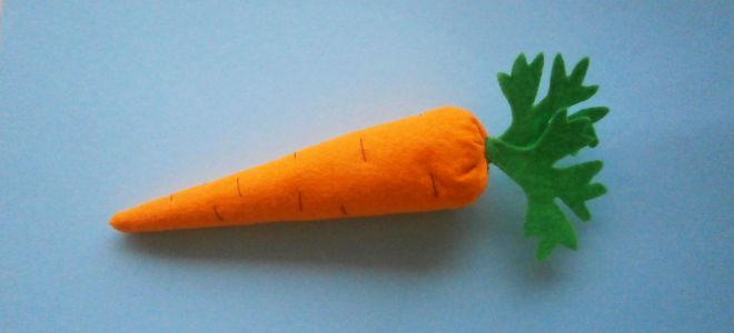 Морковка из фетра1