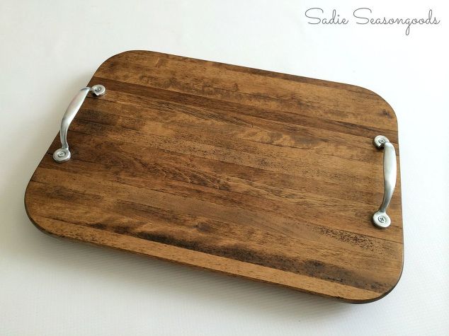 Cutting board serving tray
