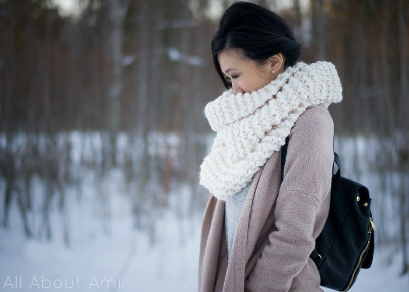 Simple Garter Stitch Cowl