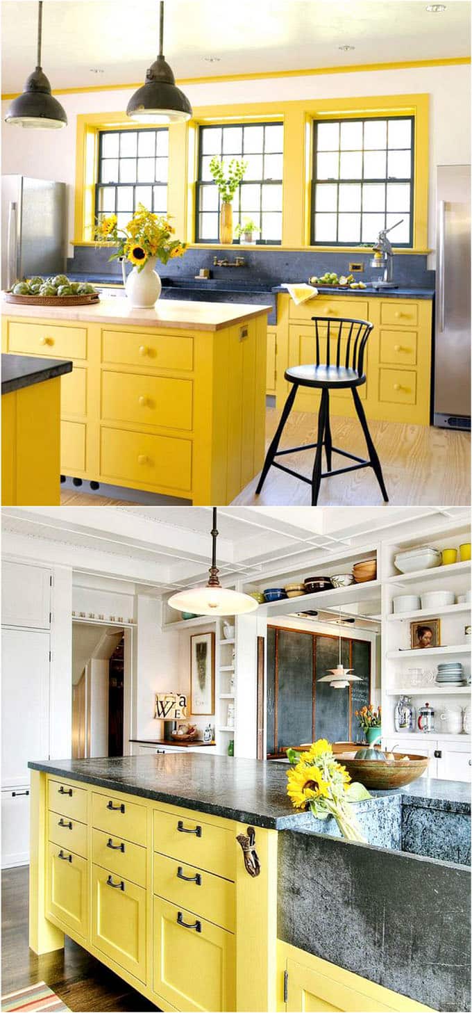 yellow kitchen cabinet paint colors.