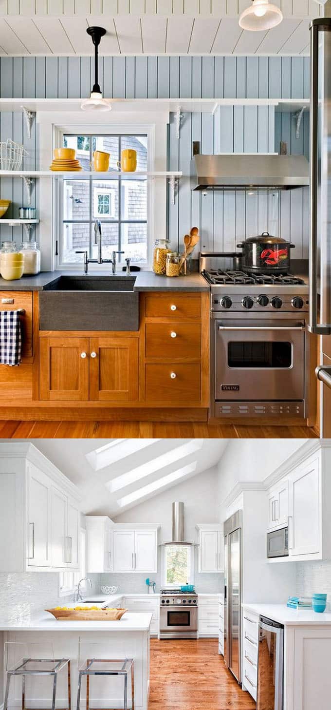 Bright and beachy Small kitchen colors