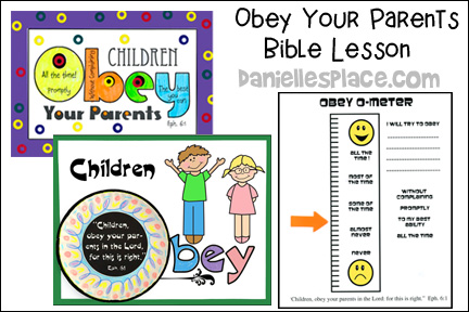 Oben Your Parents in the Lord Bible Lesson for Children