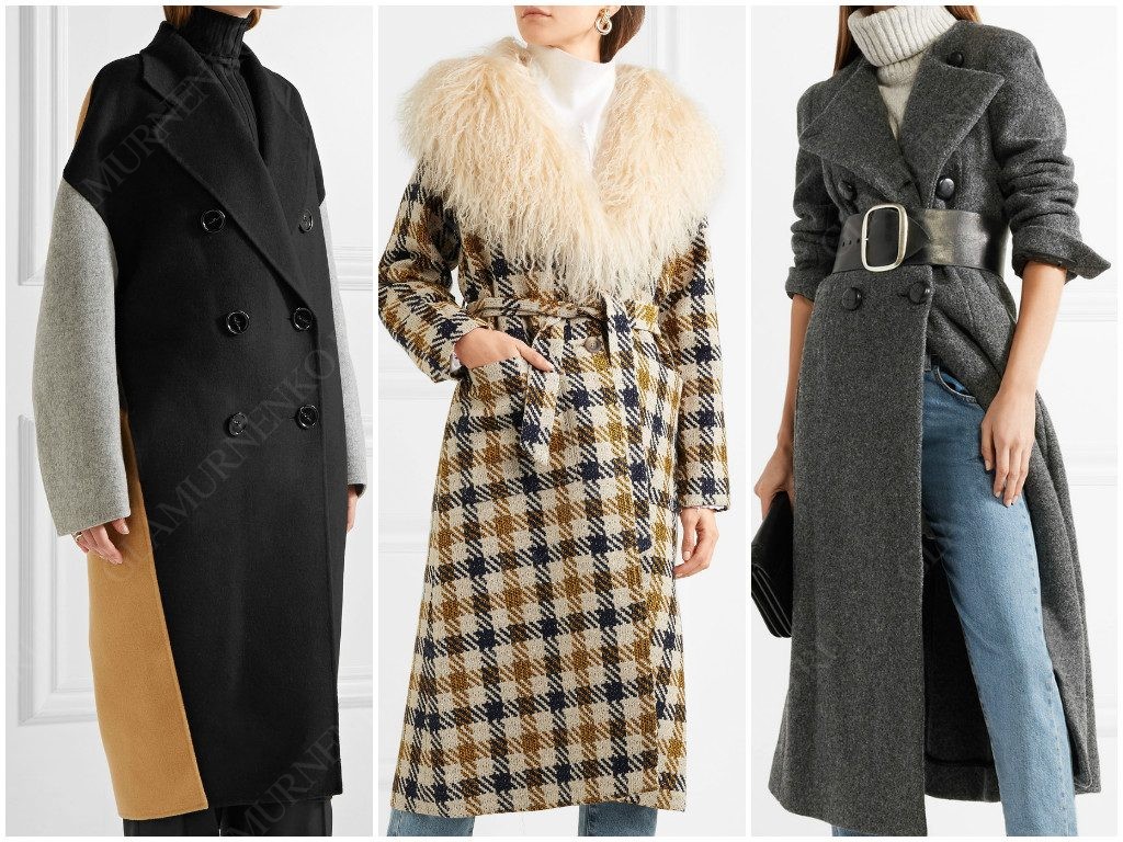 Варианты пальто из теплых материалов: кашемир, твид, шерсть