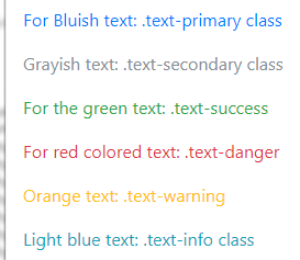 Bootstrap color text