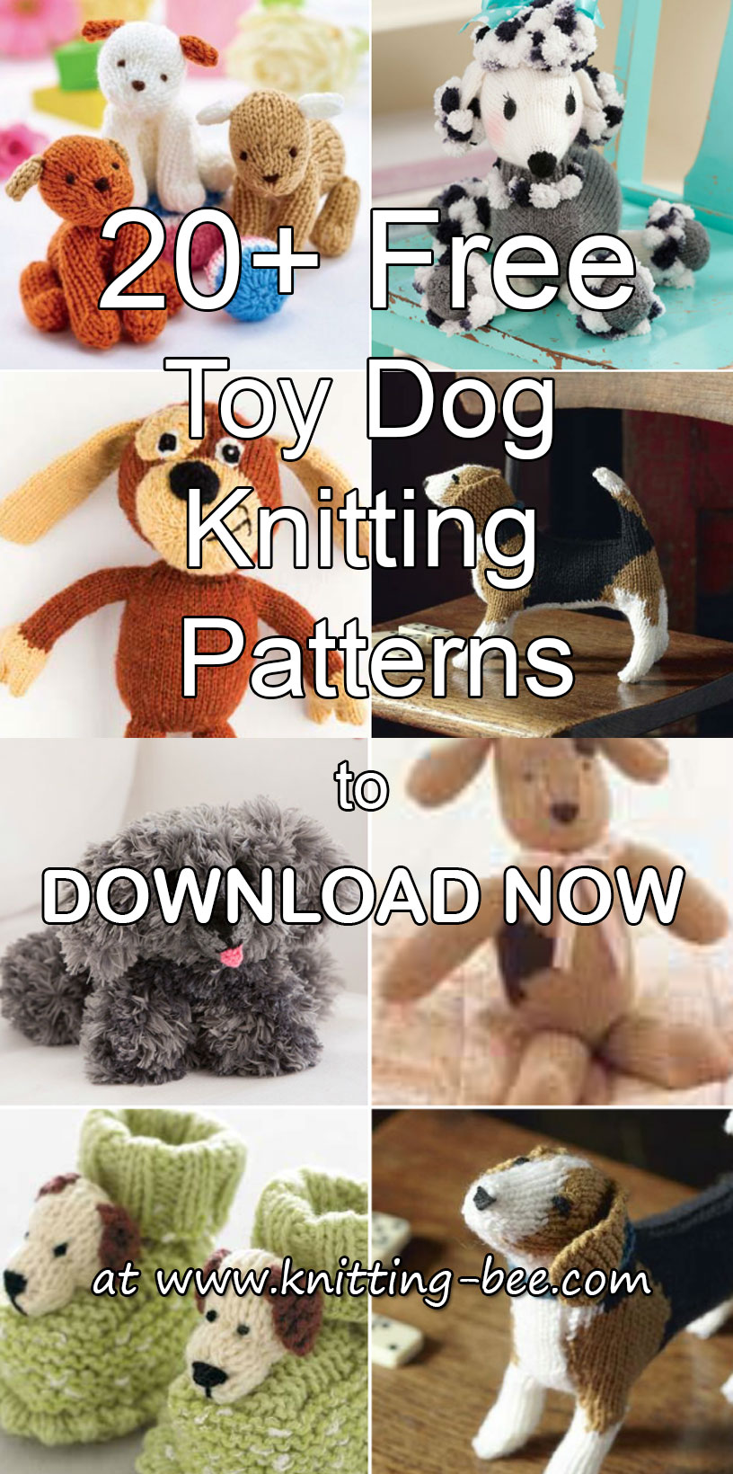 More than 20 Free Toy Dog Knitting Patterns to Download Now https://www.knitting-bee.com/free-knitting-patterns/free-knitted-toy-patterns/20-free-toy-dog-knitting-patterns-download-now